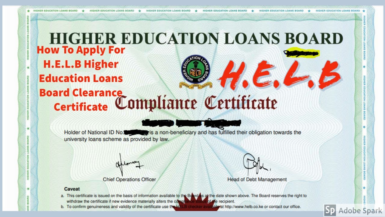 HELB clearance certificate