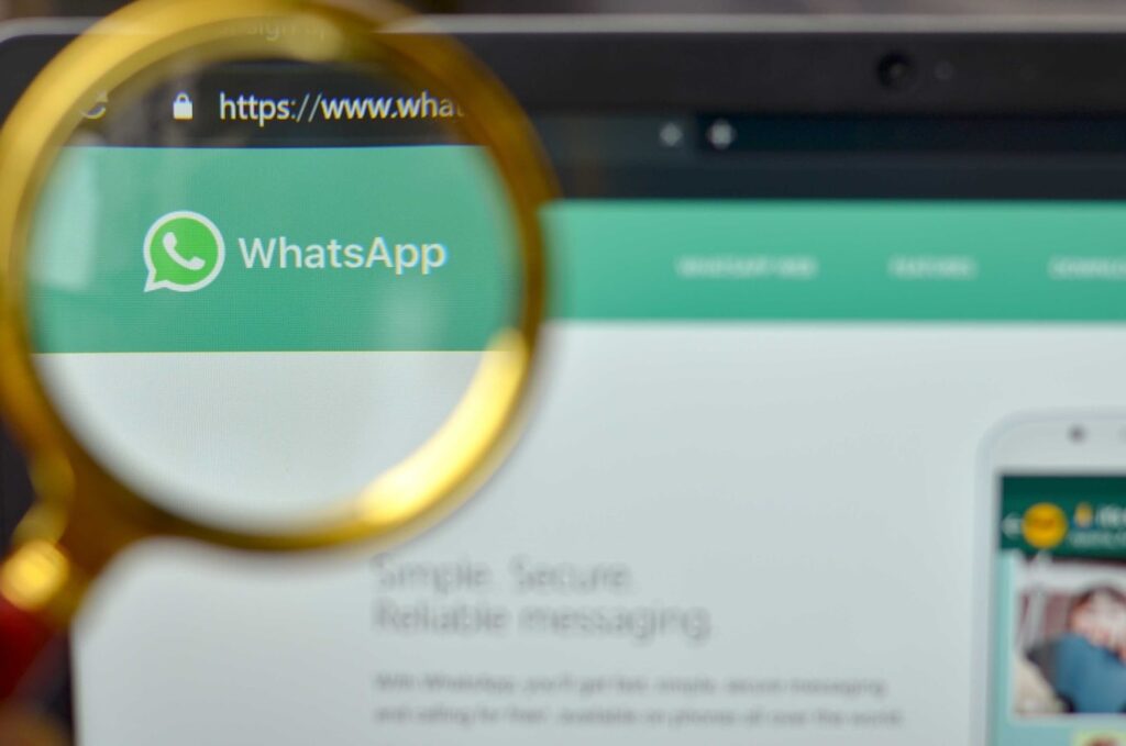 verify the URL of the website you are visiting to ensure it is the real whatsapp website